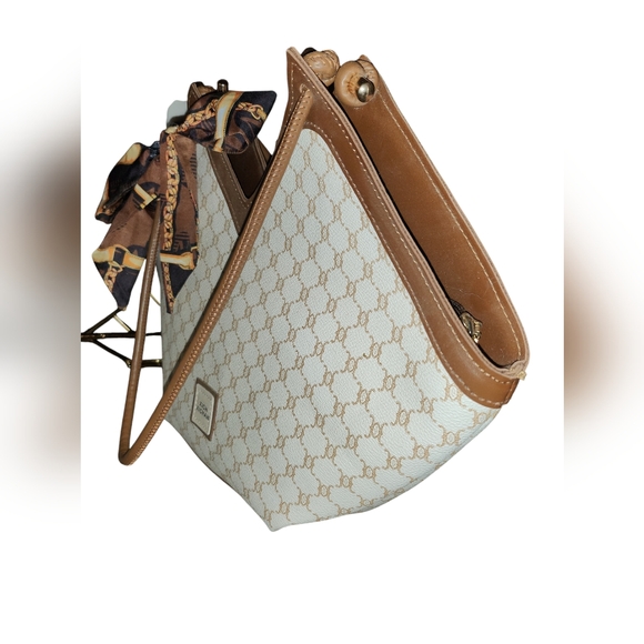 Niche Classic Pattern Shoulder Bag All-Match Elegant Underarm Bag with Scarf - Picture 5 of 8